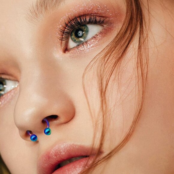 36PCS Stainless Steel Horseshoe Nose Septum Rings Variety Pack for Men Women - Picture 3 of 7